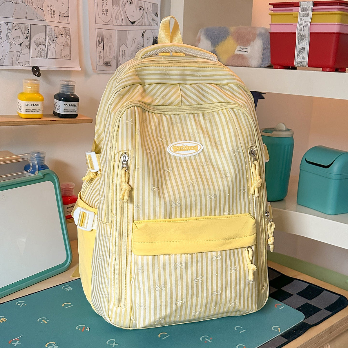 Stylish Striped Backpack LoungeYard — product view 7