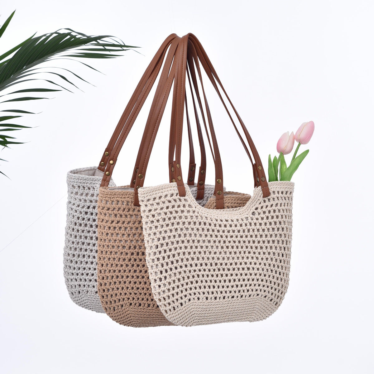 Handmade Macrame Tote Bag LoungeYard — product view 1