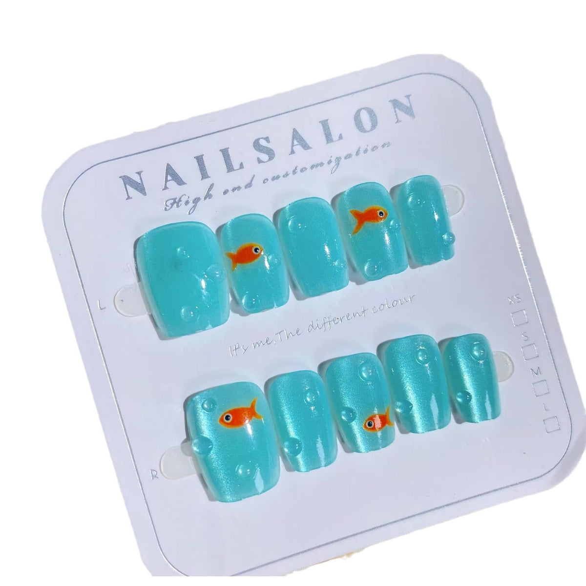 Artistic Fish-Themed Press-On Nail Design Kit — product view 3