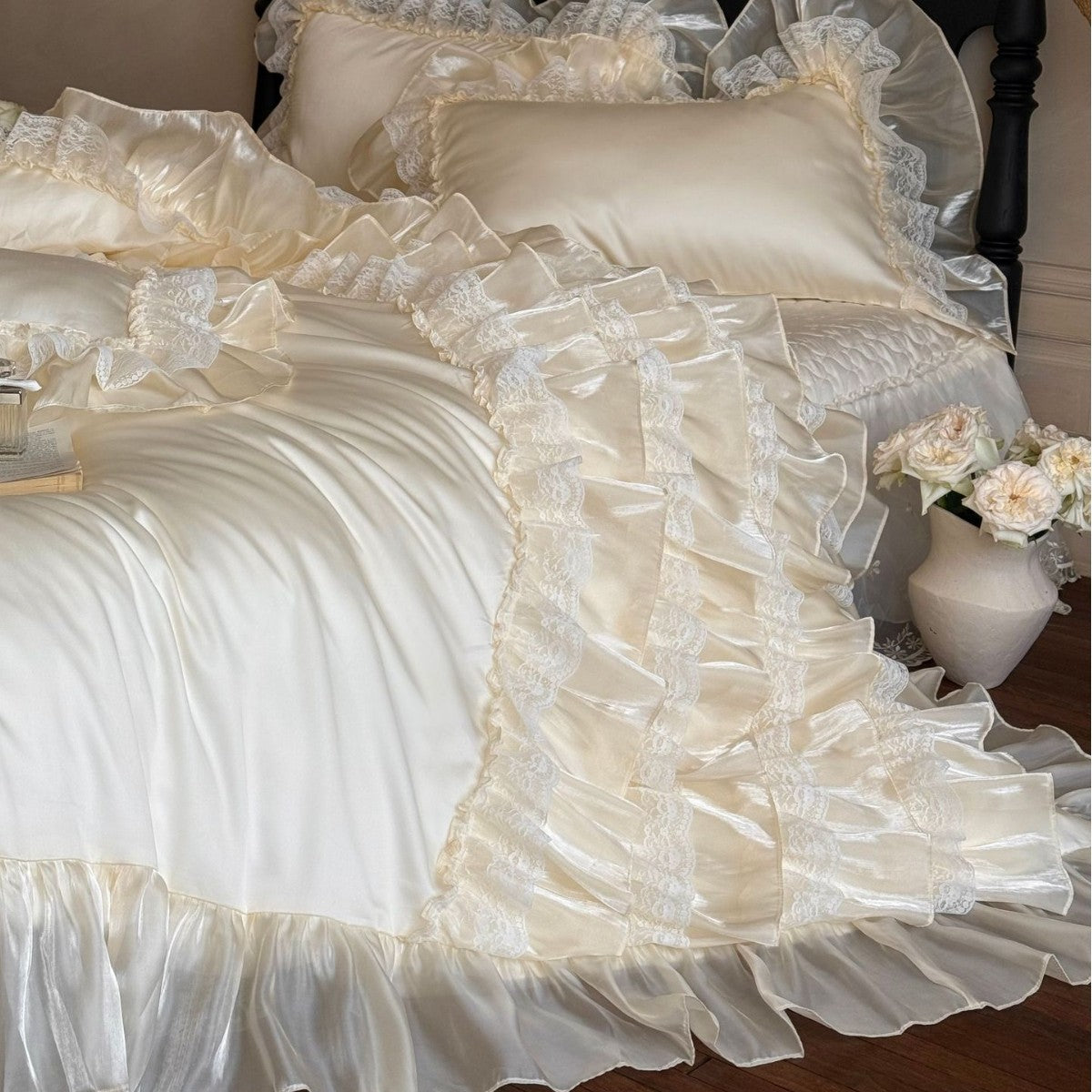 Multi-layered ruffle bedding set in vintage style — product view 3