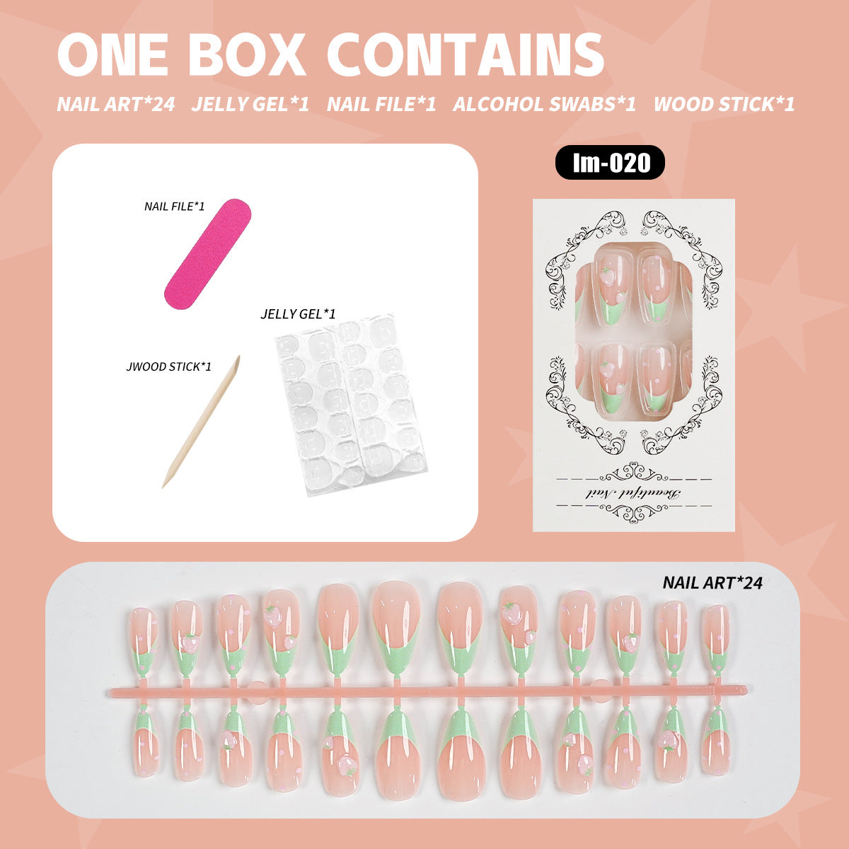 Artistic Press-On Nail Set with Accessories — product view 2