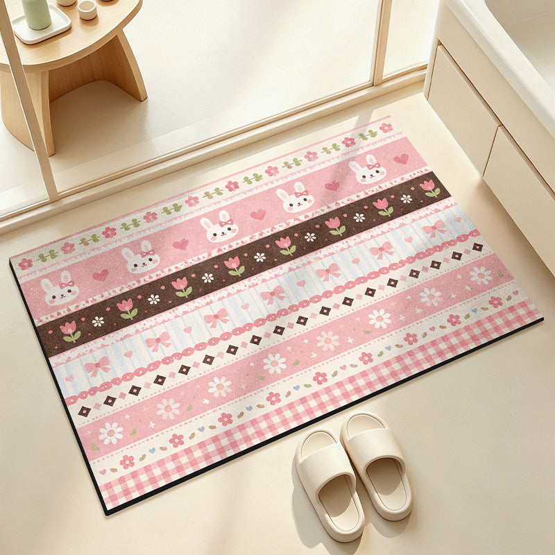 Soft Floral Patterned Bathroom Mat — product view 4