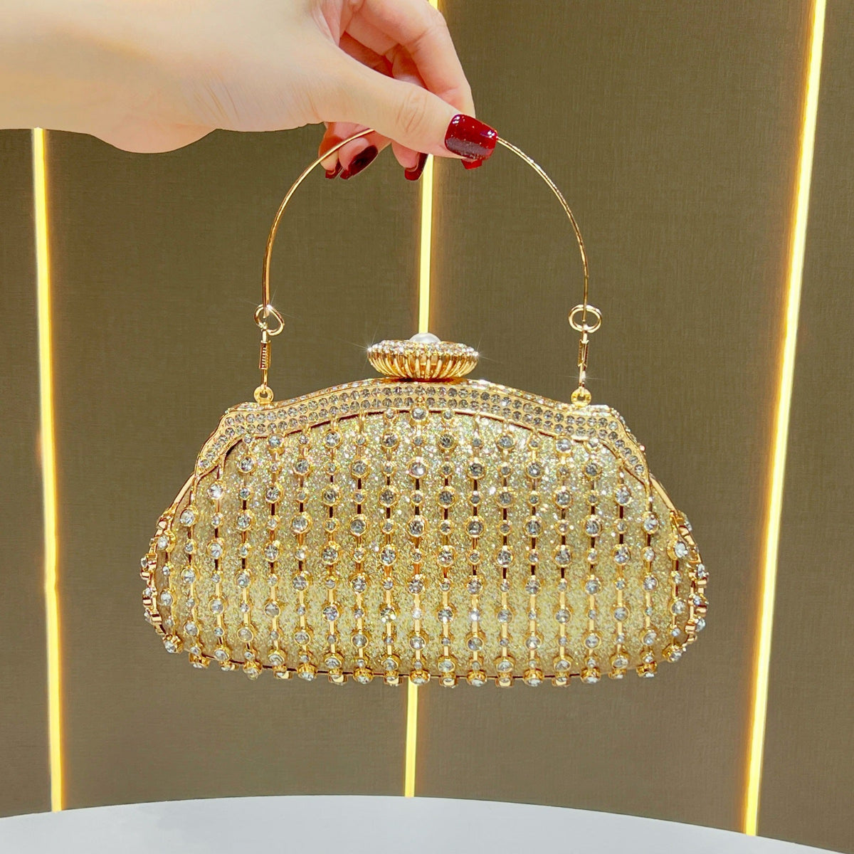 Glamorous Crystal-Embellished Evening Handbag — product view 3