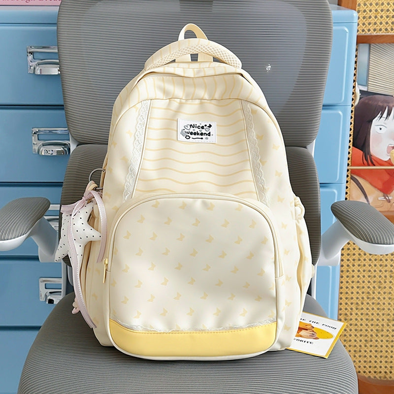 Cute Butterfly Patterned Backpack — product view 4