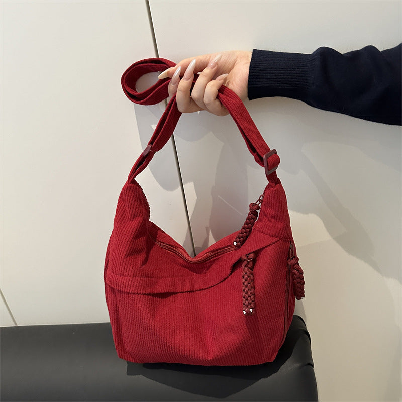 Eco-Friendly Ribbed Crossbody Bag LoungeYard — product view 3