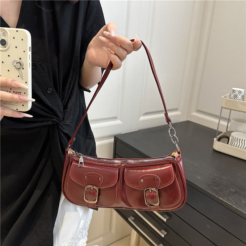 Stylish Dual Pocket Shoulder Bag LoungeYard — product view 1