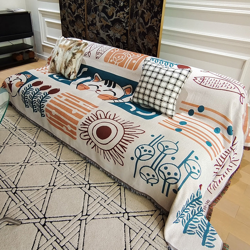 Artistic Graphic Sofa Throw Blanket — product view 7
