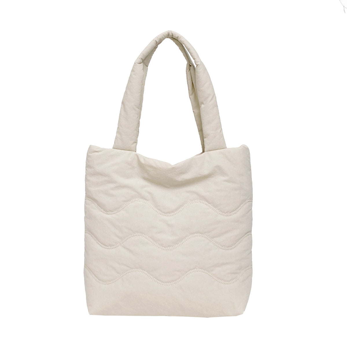 Padded shoulder bag with wave design LoungeYard — product view 6