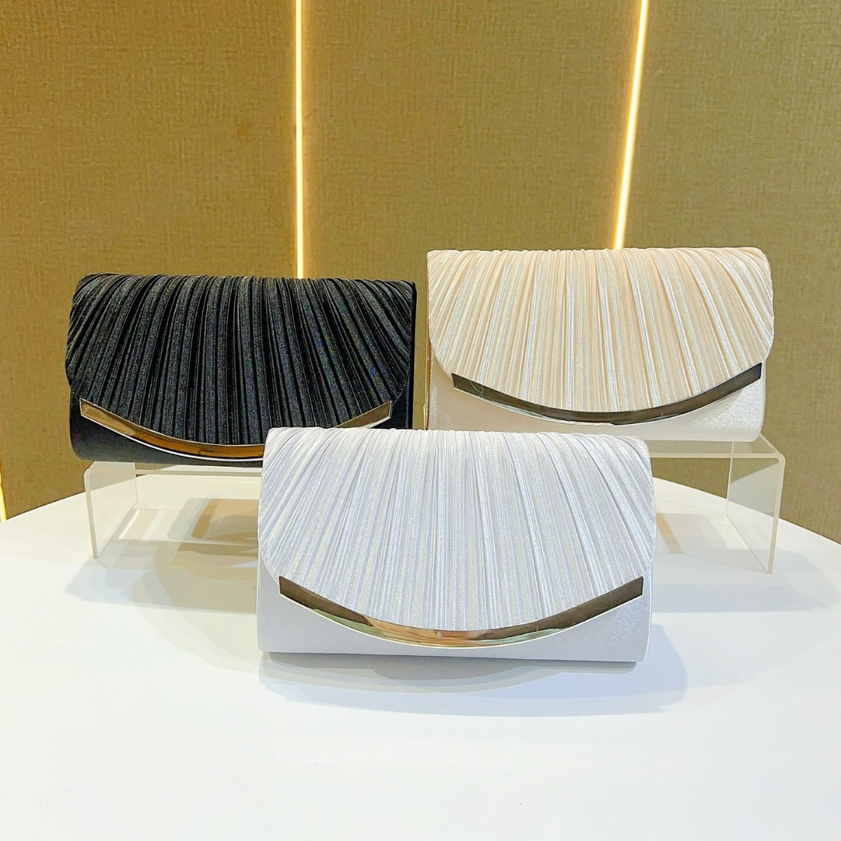 Elegant Pleated Evening Clutch — product view 4