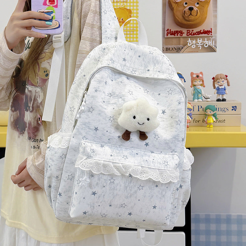 Fun and Playful Cloud Character Backpack LoungeYard — product view 3