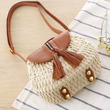Handbag with Unique Woven Design and Elegant Flap LoungeYard — product view 2