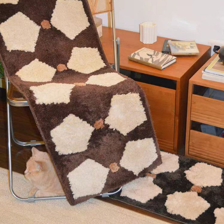 Modern Geometric Pattern Bath Mat Bowlift — product view 2