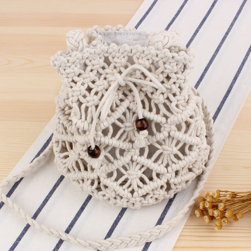 Handmade Macrame Shoulder Bag LoungeYard — product view 2