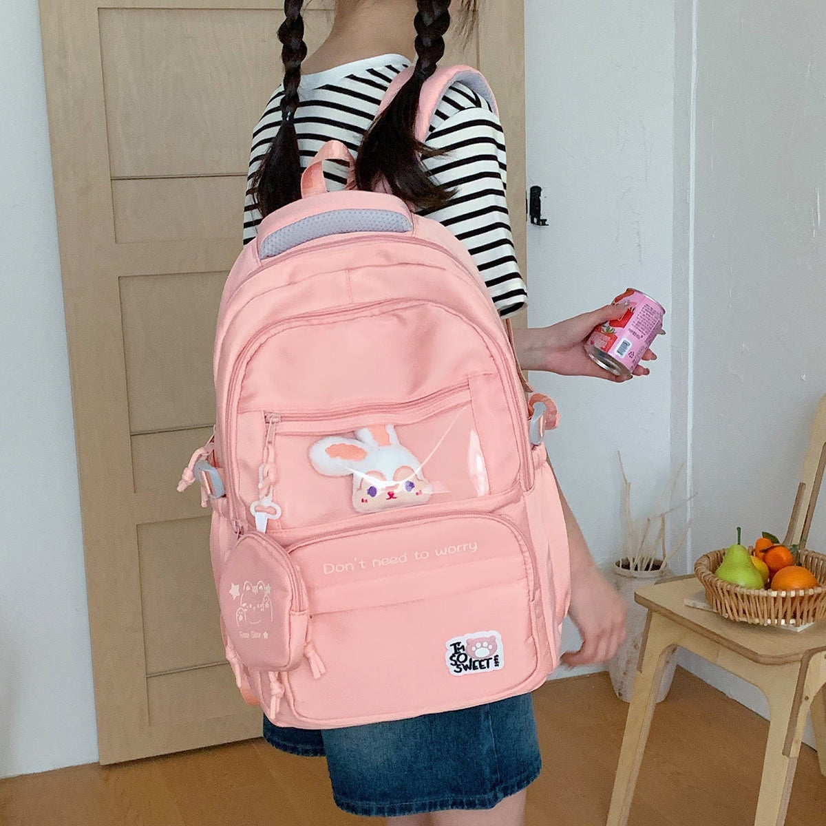 Cute Bunny-Themed Backpack LoungeYard — product view 2