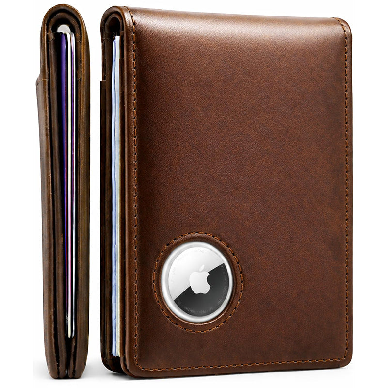 Premium Leather Wallet with AirTag Holder LoungeYard — product view 5