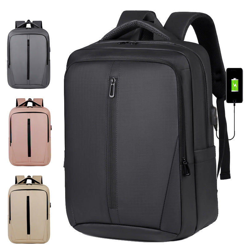 Multifunctional backpack with protective laptop compartment and practical outer pockets LoungeYard — product view 1