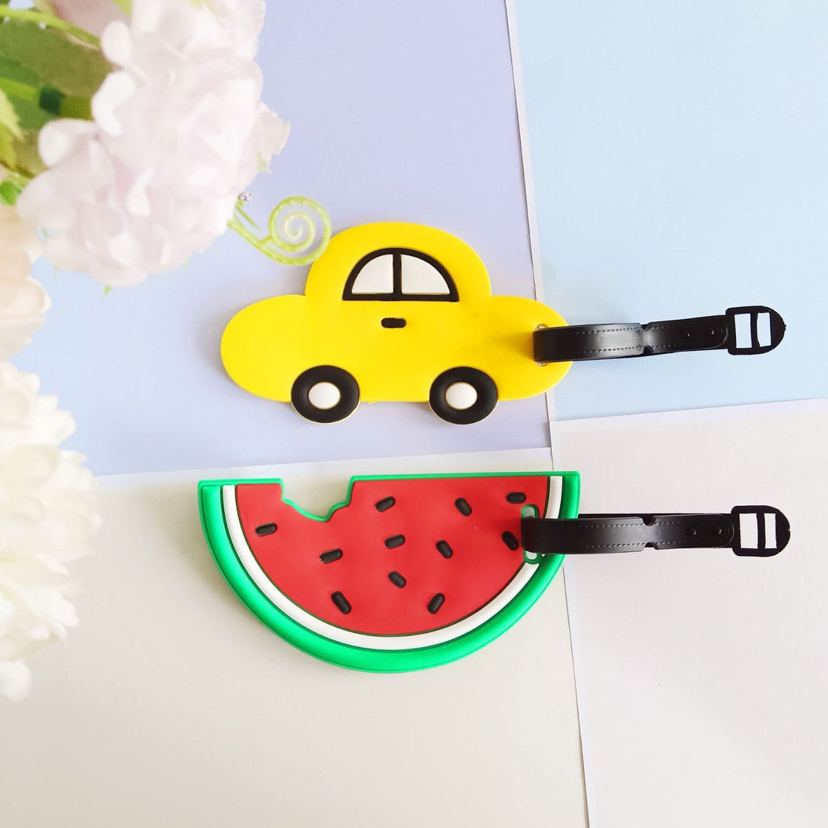 Unisex Luggage Tag in Creative Strawberry Design LoungeYard — product view 4