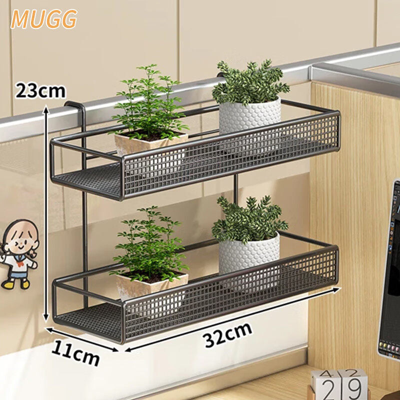 Over-Rail Mesh Hanging Shelf Organizer — product view 6