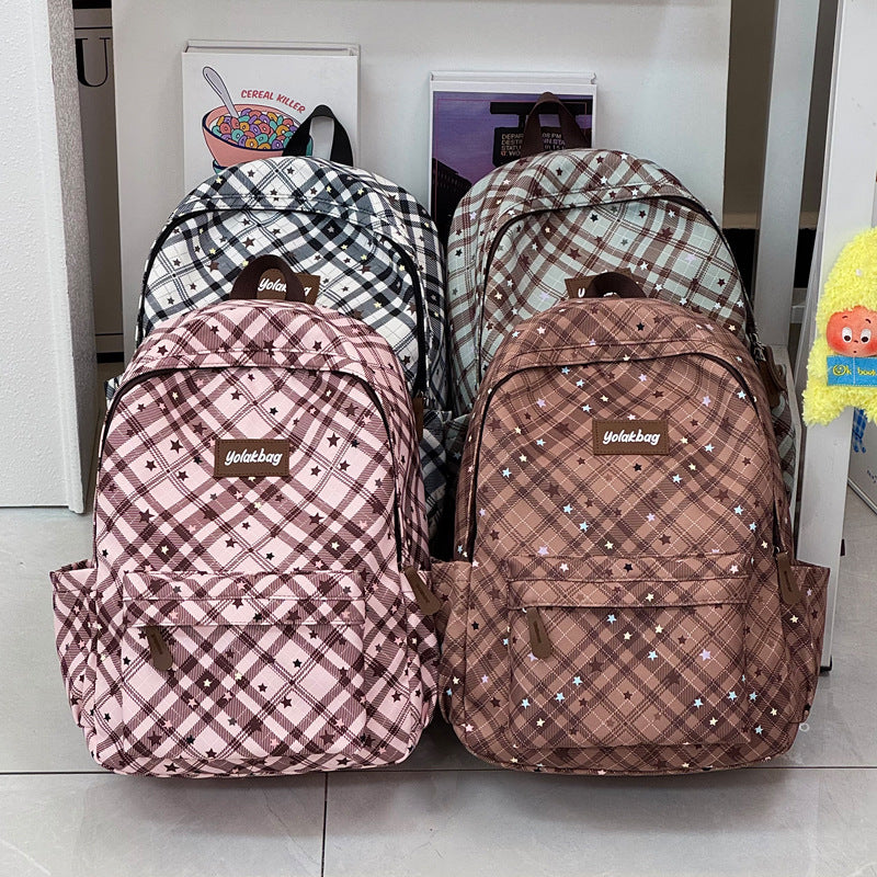 Playful Geometric Pattern Backpack LoungeYard — product view 4