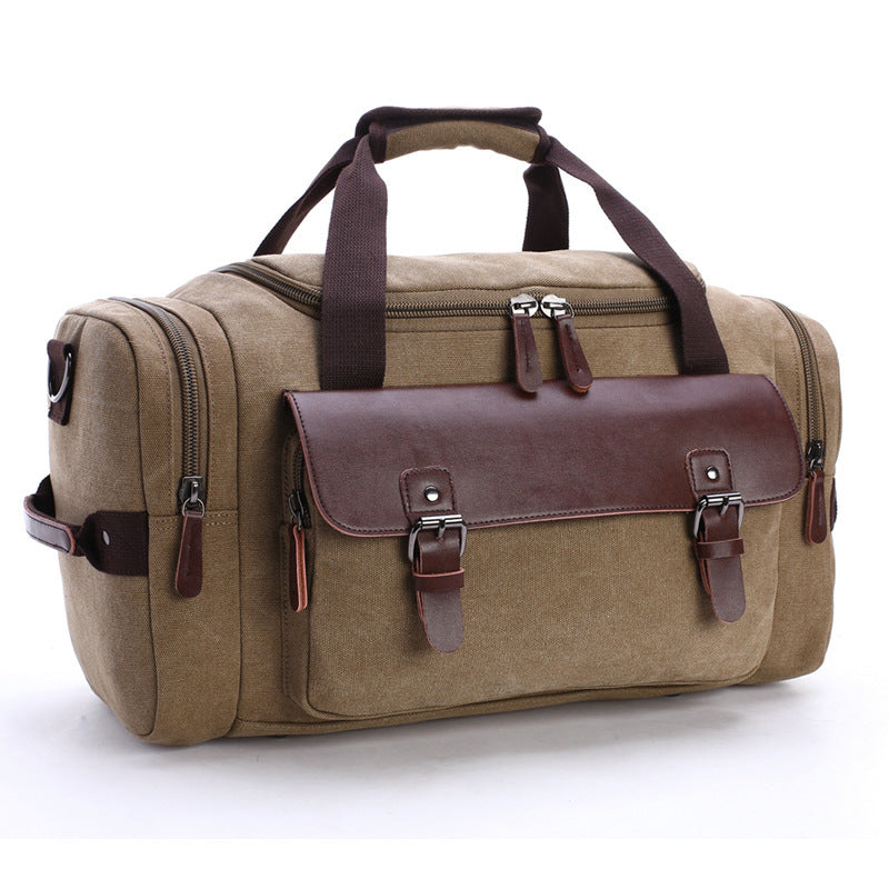 Spacious travel bag with high-quality leather trim LoungeYard — product view 4