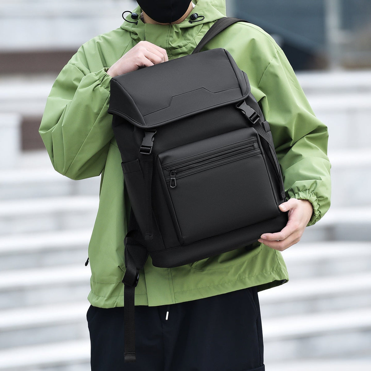Sleek Dual-Compartment Backpack LoungeYard — product view 3