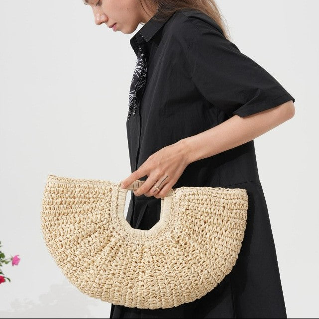 Handcrafted Macrame Bag with Structured Design LoungeYard — product view 3