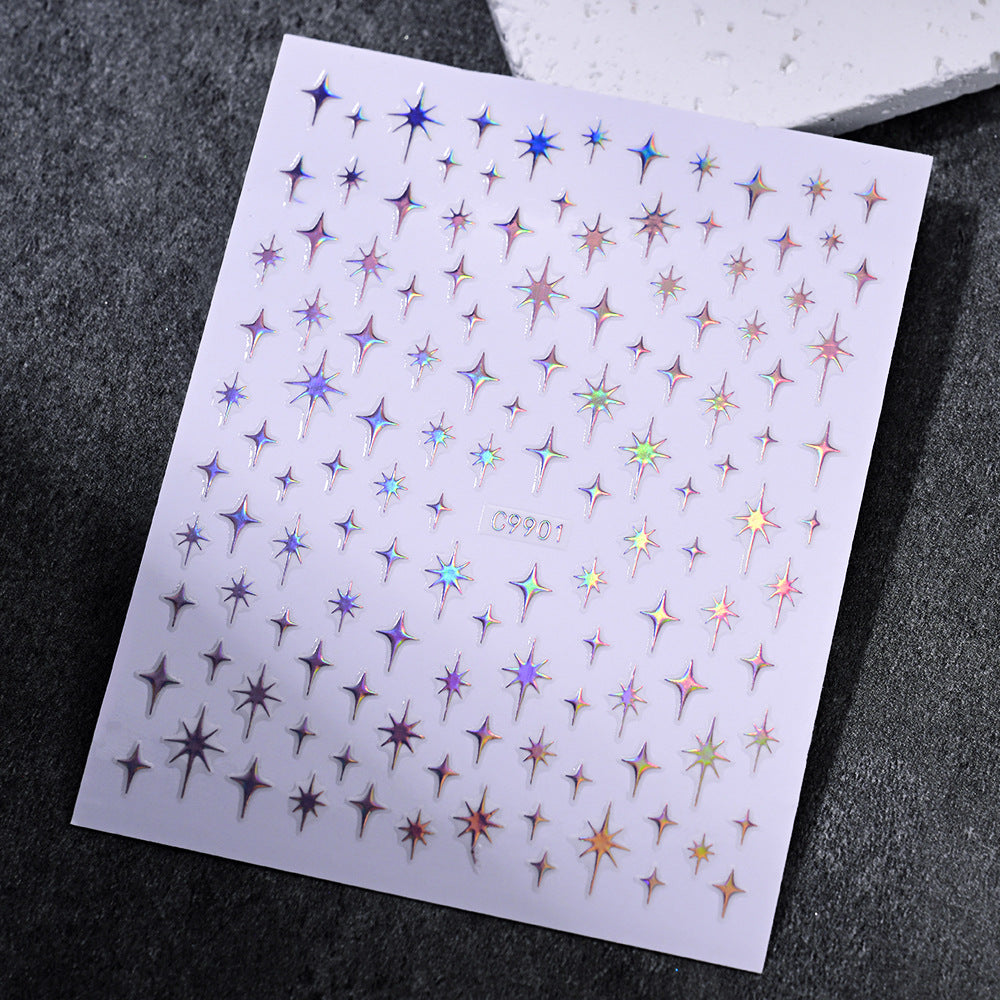 Gold Star Nail Art Decoration Stickers — product view 4