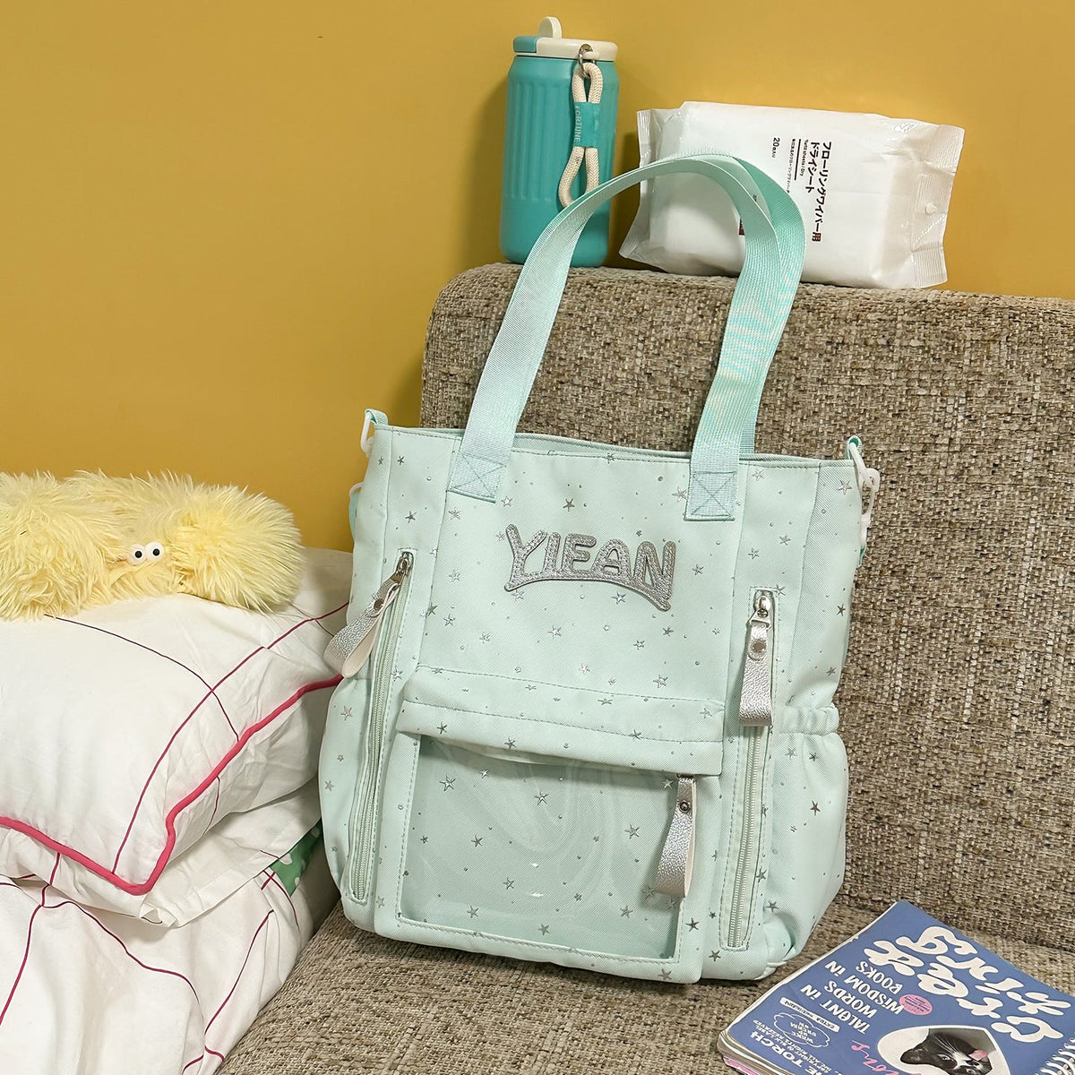 Lightweight Multi-Pocket Casual Tote Bag LoungeYard — product view 6