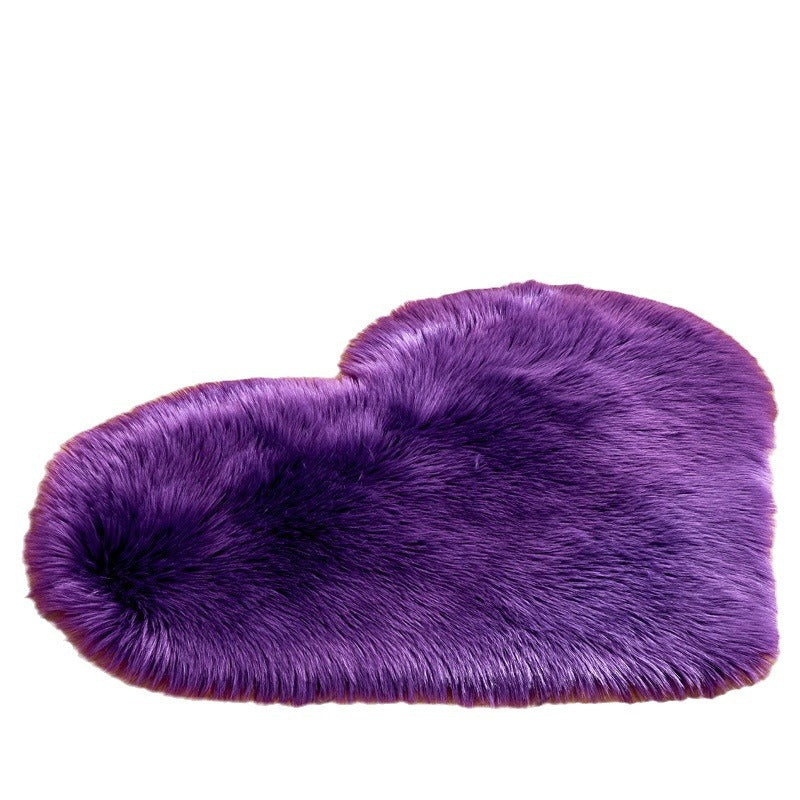 Plush Heart-Shaped Area Rug Bowlift — product view 5