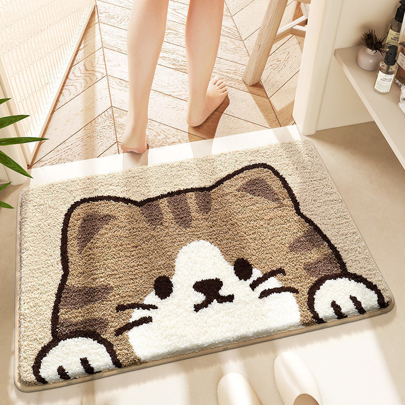 Pet-Themed Soft Plush Bath Mat Bowlift — product view 1