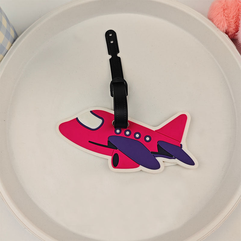 Ladies Padded Luggage Tag in Airplane Design LoungeYard — product view 7