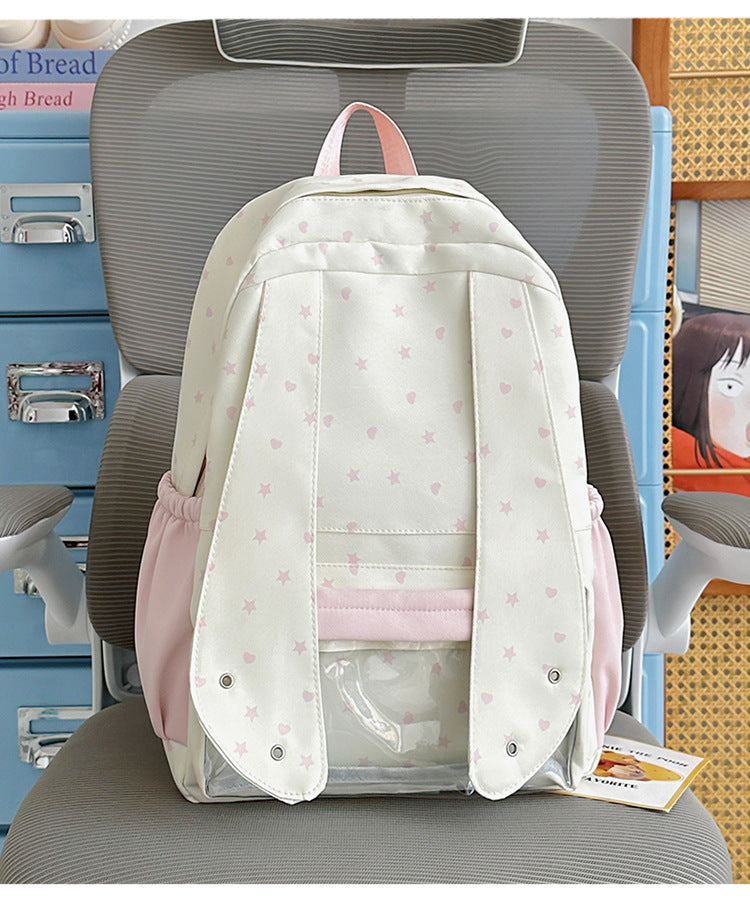 Comfortable Star-Printed School Backpack LoungeYard — product view 4