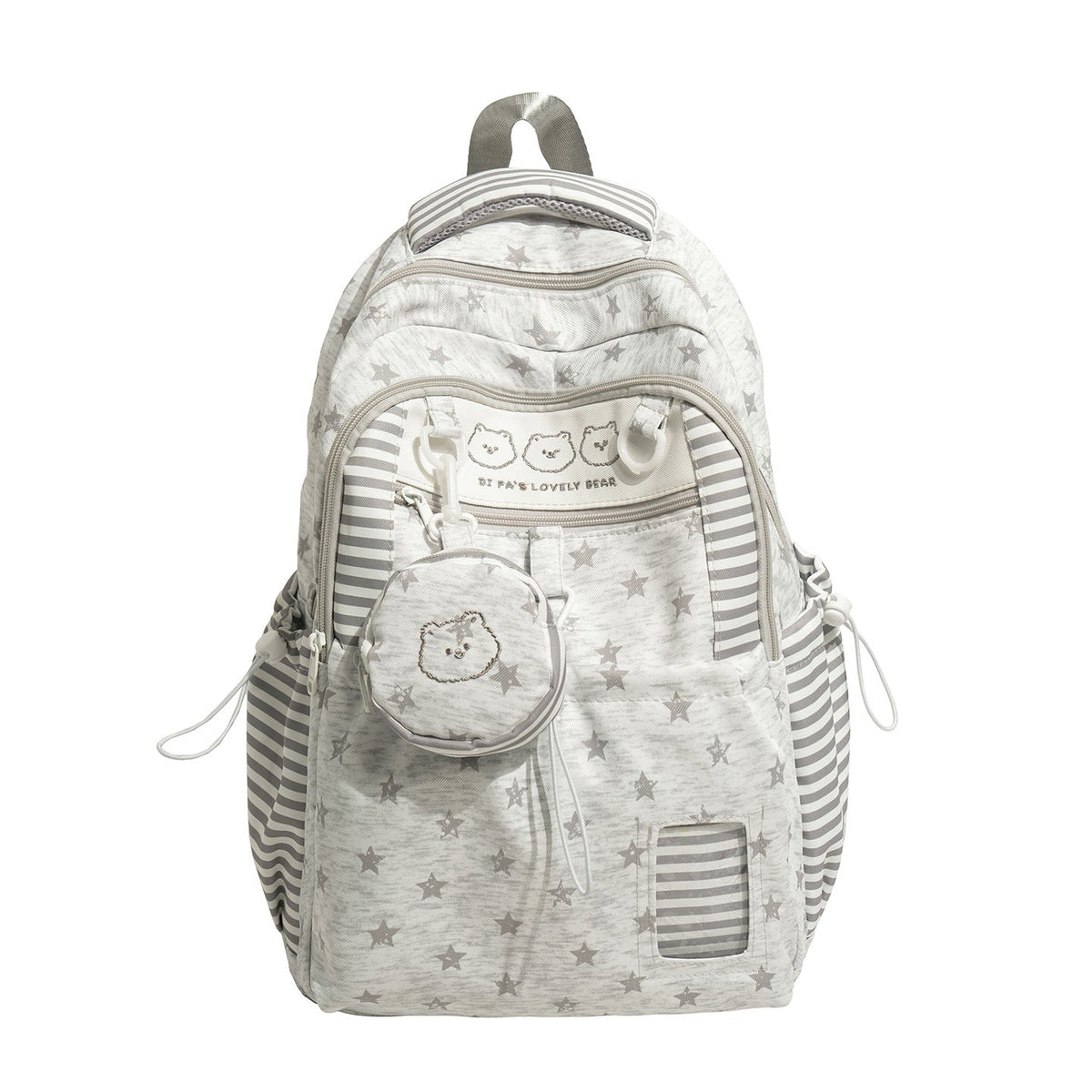 Multi-Pocket Star-Patterned Backpack LoungeYard — product view 5