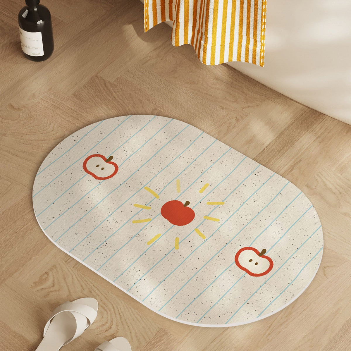Playful Lemon-Themed Bath Mat LoungeYard — product view 1