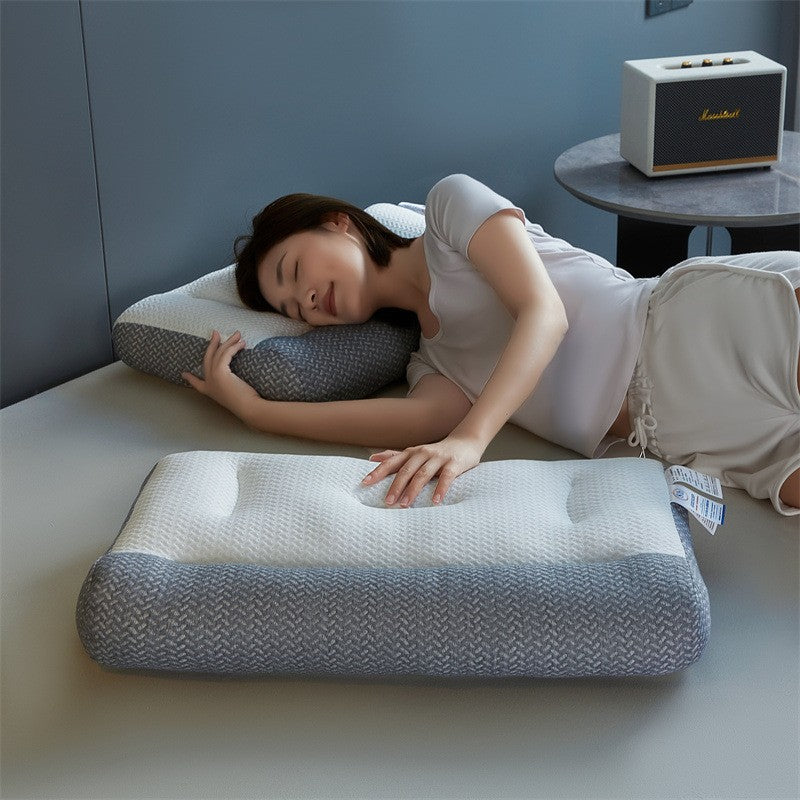 Ergonomic Memory Foam Contour Pillow with Cooling Zoned Cover LoungeYard — product view 4