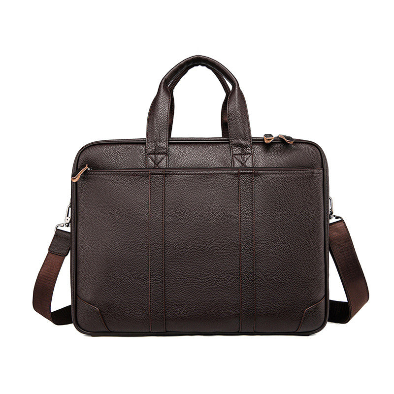 Laptop and Briefcase Made of High-Quality Leather LoungeYard — product view 6