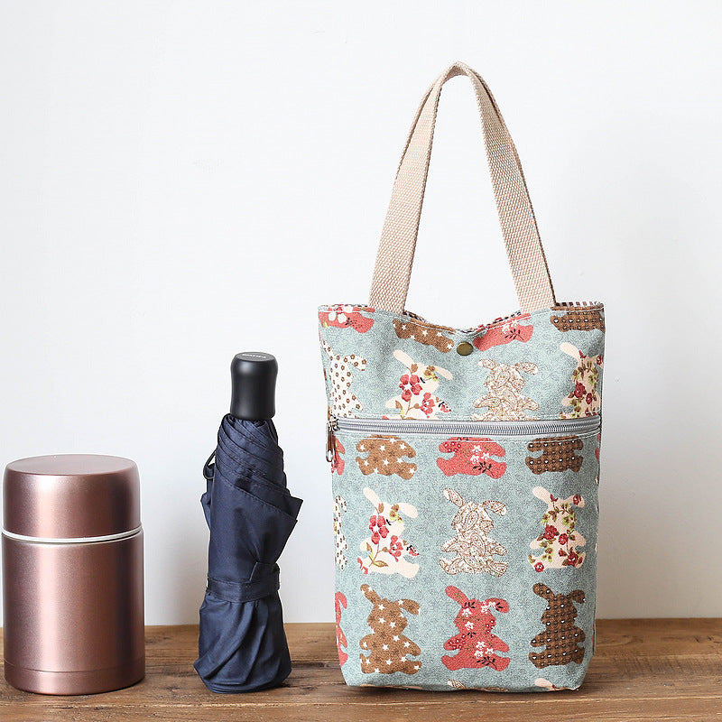 Stylish Cat-Themed Tote Bag LoungeYard — product view 3