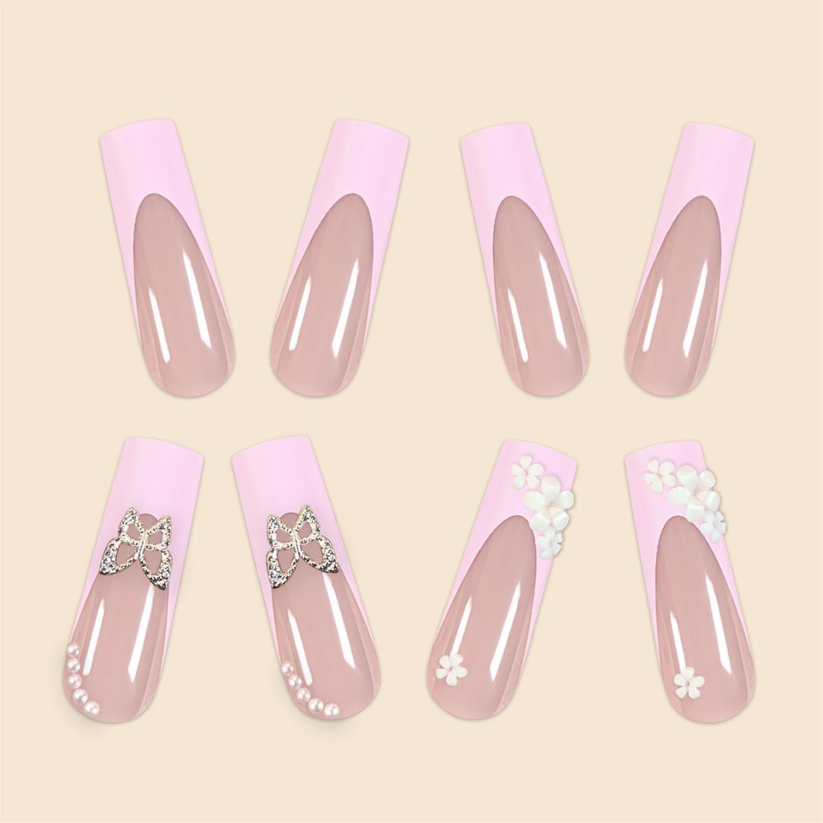 Decorative Floral Press-On Nail Extensions — product view 1
