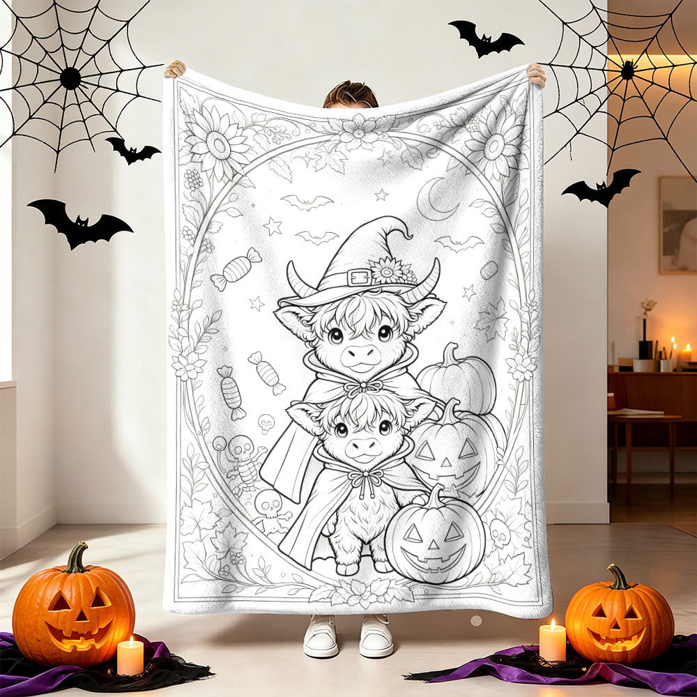 Cozy Halloween-Themed Throw Blanket — product view 7