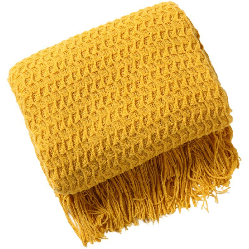 Cozy Knitted Throw Blanket LoungeYard — product view 4