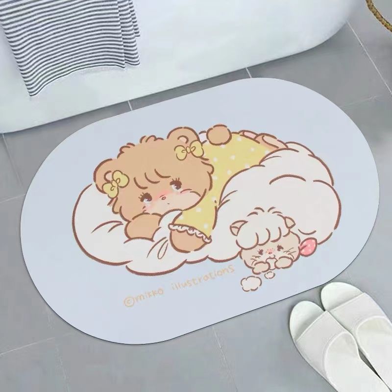 Cute Cartoon Character Bath Mat — product view 1