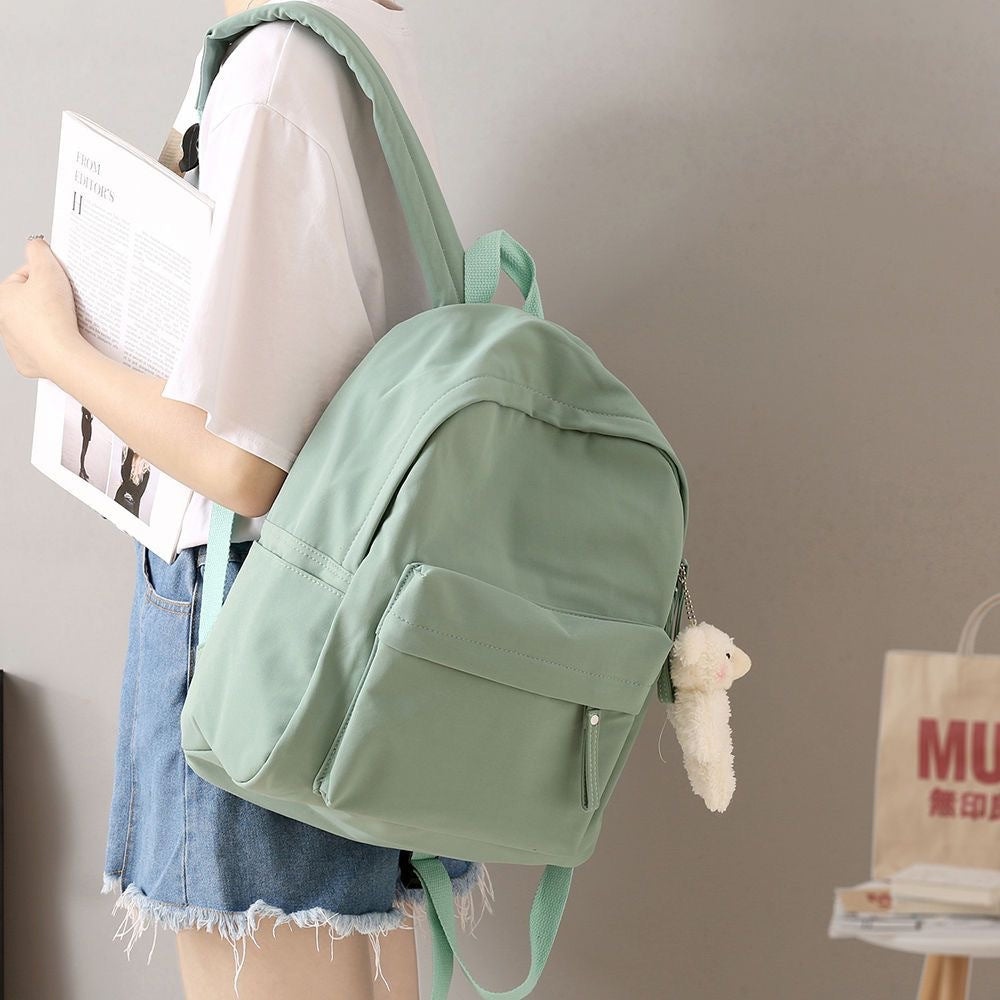 Casual Backpack with Plush Keychain LoungeYard — product view 6