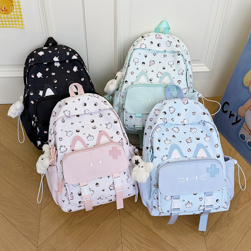 Cartoon-Themed Cat Ears Backpack LoungeYard — product view 4