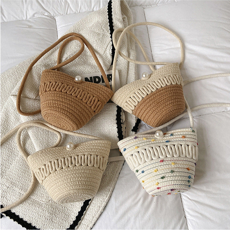 Playful Crossbody Bag Made of Braided Material LoungeYard — product view 1
