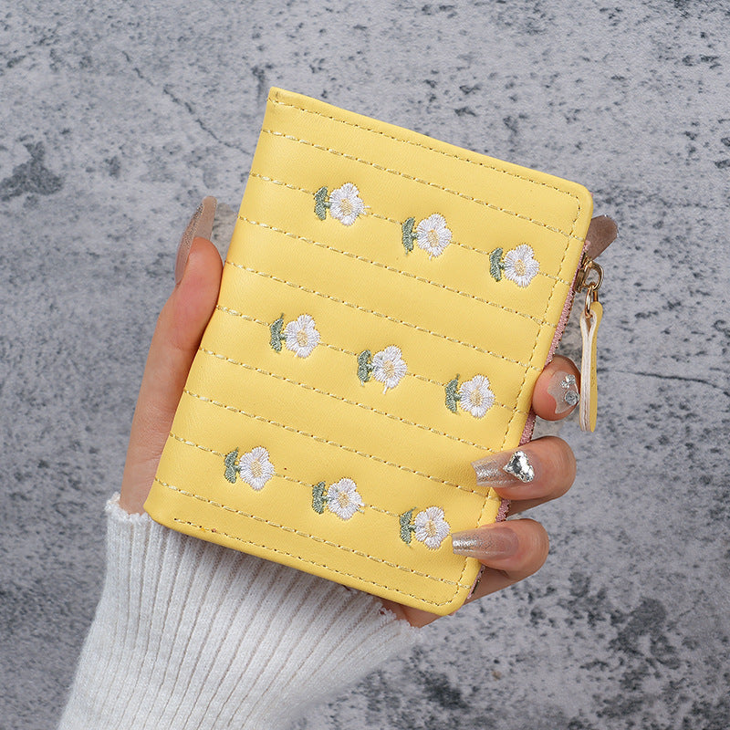 Embroidered Floral Zip Wallet — product view 3