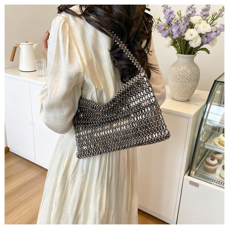 Metal Mesh Evening Clutch — product view 1
