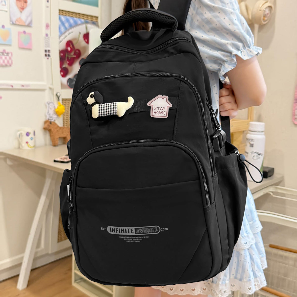 Fun Character-Embellished Backpack LoungeYard — product view 3