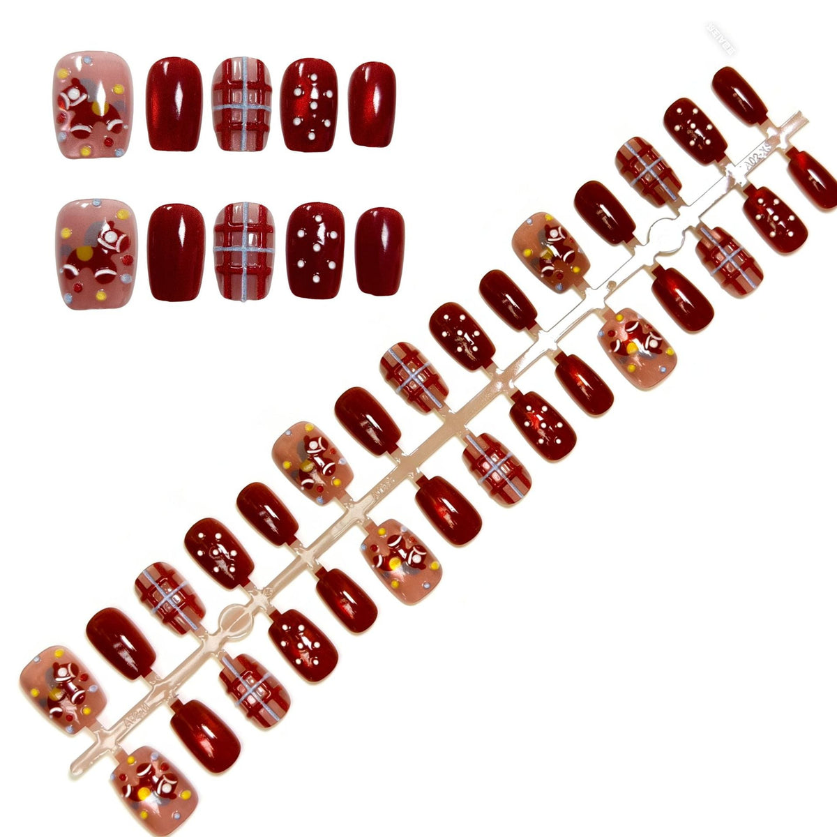 Artistic Press-On Nail Set with Unique Patterns — product view 5