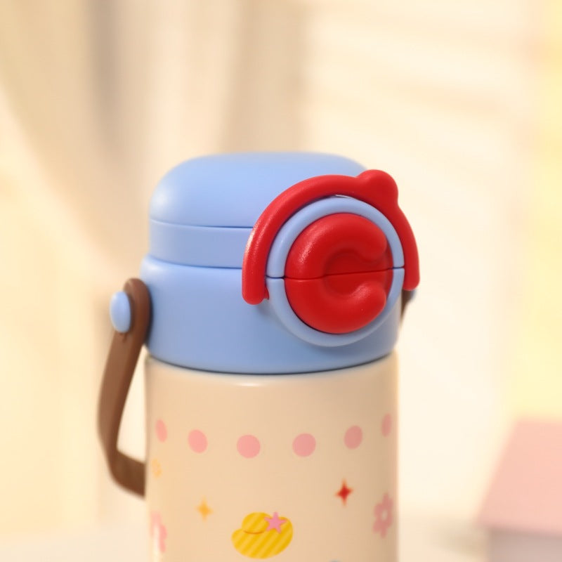 Ladies Insulated Drinking Bottle in Cheerful Strawberry Design LoungeYard — product view 2