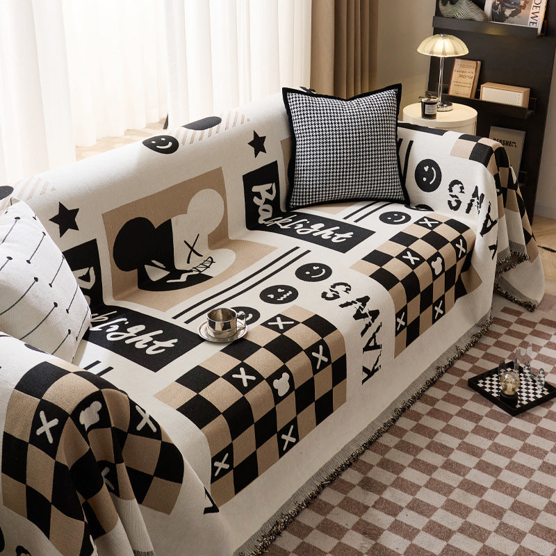 Playful Graphic Art Sofa Throw Blanket — product view 3
